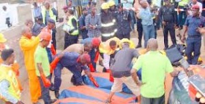 Corpses of the helicopter victims.