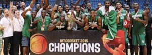 *The victorious basketball team of Nigeria.