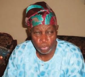 *Chief Olu Falae...Allegedly abducted in his farm.