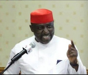 *Imo State Governor, Rochas Okorocha...Yet to pay pensioners their money.