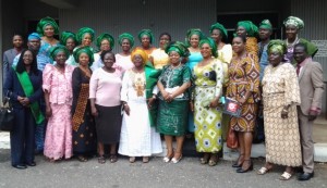 *Ogun Deputy Governor, Mrs. Onanuga with the women business group.