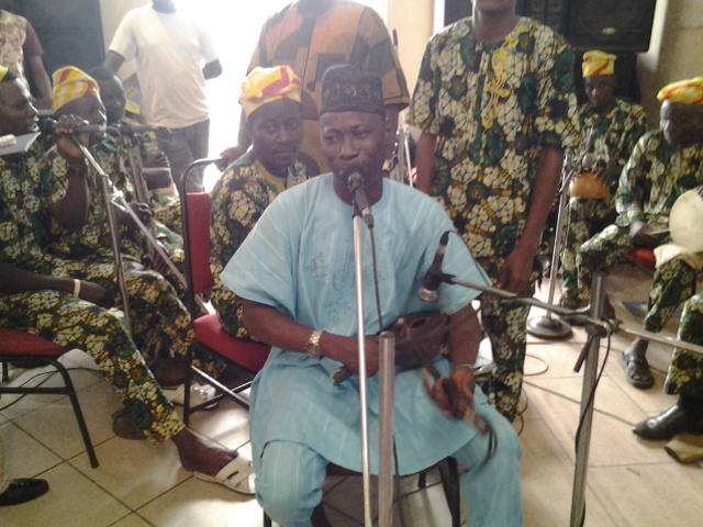 Abideen Yusuf-Olatunji and members of his Sakara band.