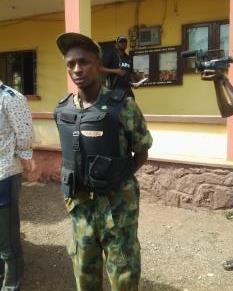 *The fake soldier, Emmanuel Abiodun.