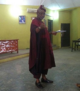 *Chief Lekan Alabi...Speaking on the occasion.