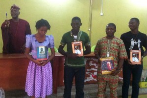 *Student-trainees who won Alabi's books at the occasion.