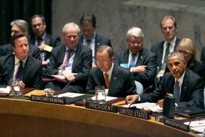 *Obama, Cameron, Ban Ki-Moon and others at the Security Council meeting.