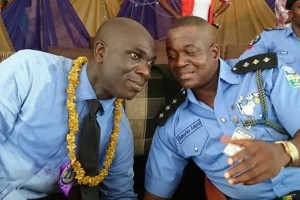 *Adejobi (right) with Daramola discussing at the lecture.