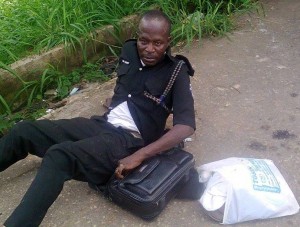 *Drunk policeman, Inspector Musa Bashiru.