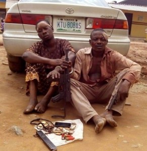 *Suspected Oladunjoye and Idowu after their arrest.