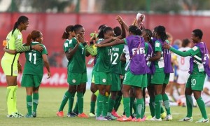 *Nigeria's Under-20 female soccer team in Papua New Guinea.