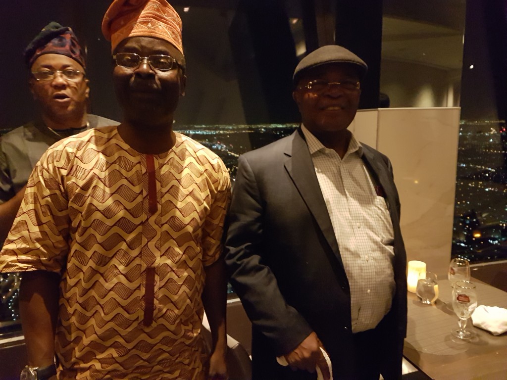 Oba Gbadebo, Shodunke and behind is Afolabi Bakare, the General Secretary of OPAC.