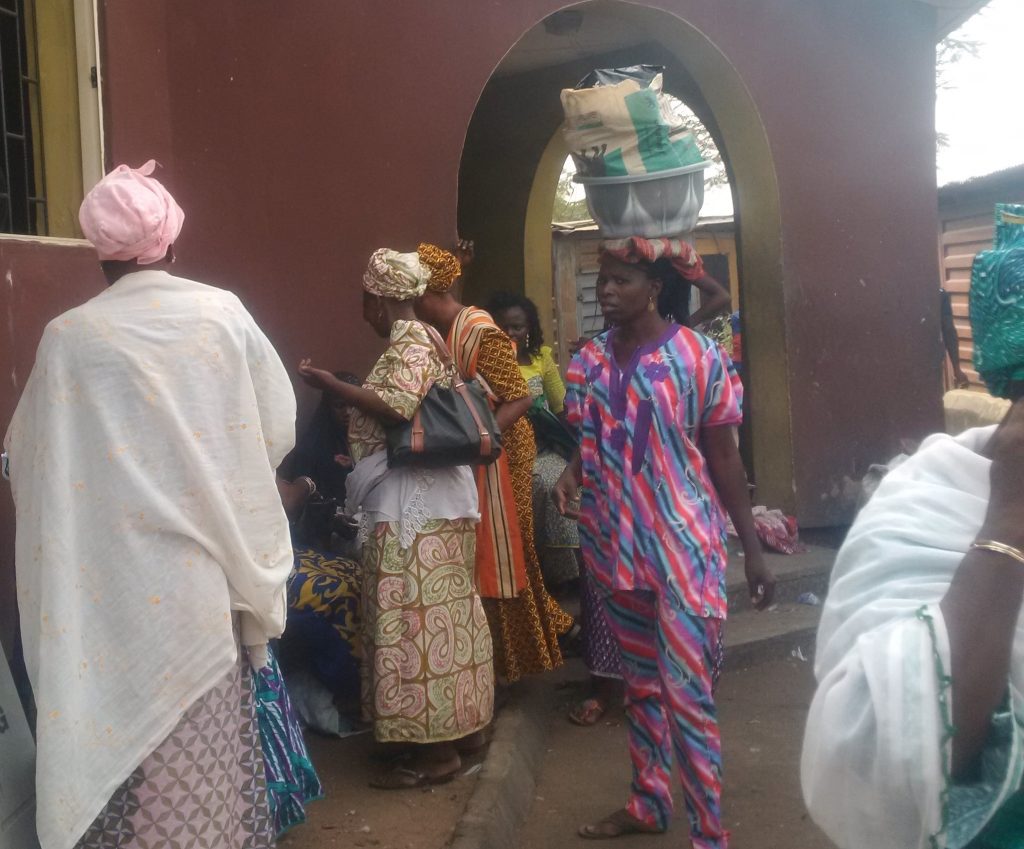 Some of the women at the sharing centre.