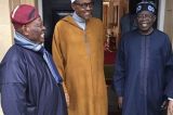 Ailing Buhari receives Tinubu, Akande at Abuja House