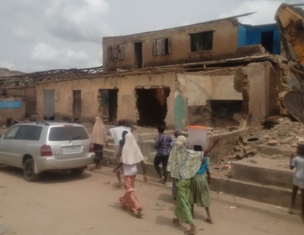 A section of the demolished part of Abeokuta.