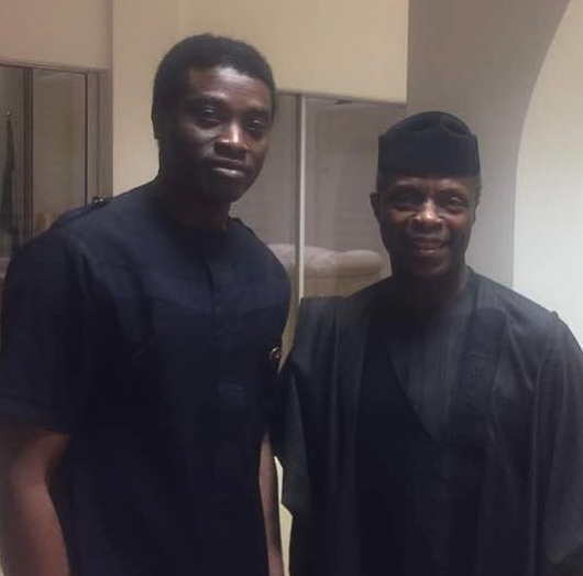 Alistair Soyode with Vice President Yemi Osinbajo.