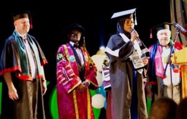 Oyeleye speaking at the convocation.