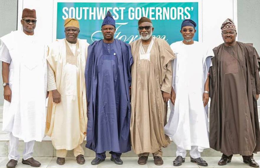 South West governors after the meeting in Abeokuta.