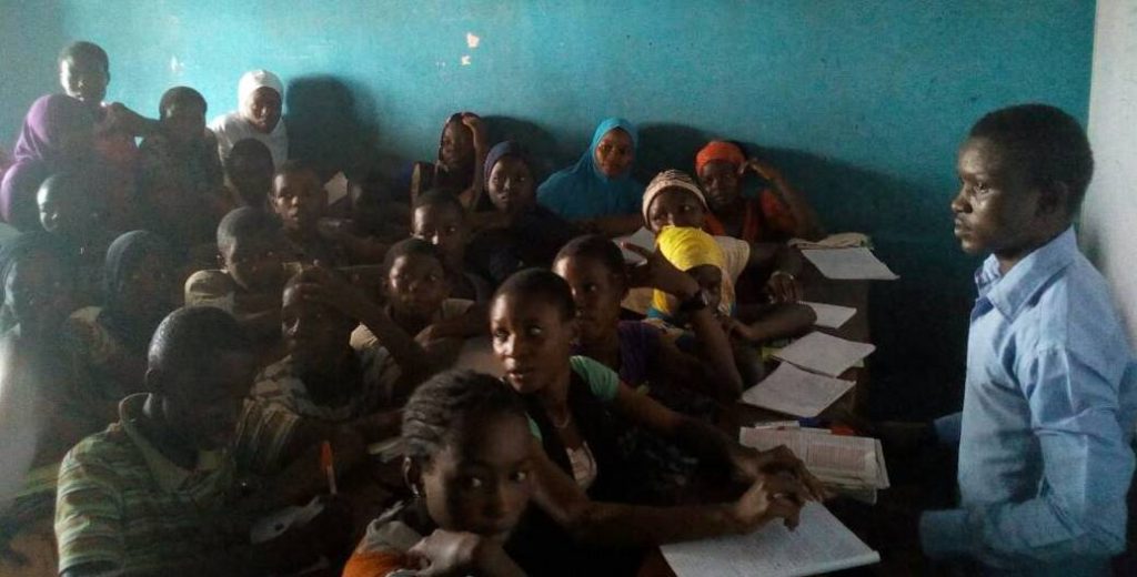 Students in the classroom during the programme.