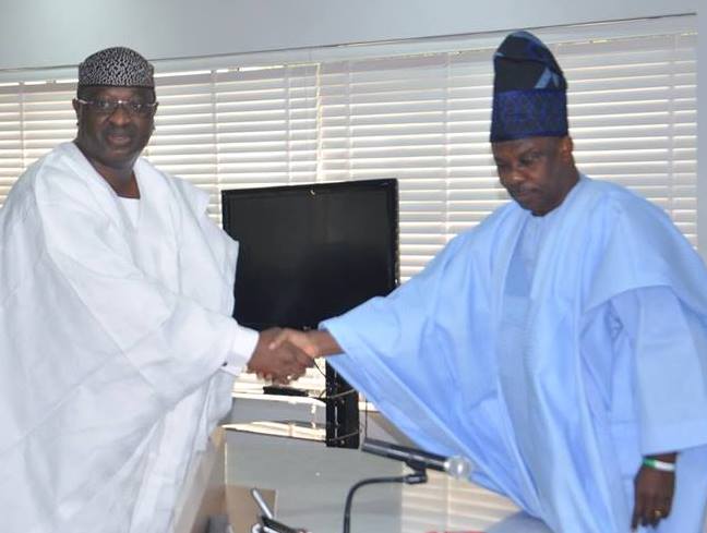 Chief Tolu Odebiyi with Senator Ibikunle Amosun.