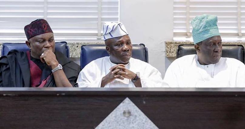 From left are Egba Chiefs: Sunmonu, Taiwo and Kufile.