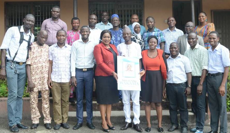 Wakama (5th from left) with the team during the courtesy call.