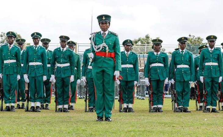 Members of the Nigerian Army at the independence parade on Sunday in Ogun State.